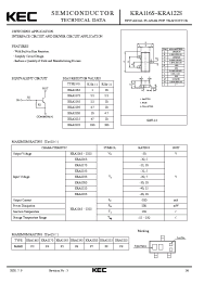 Datasheet KRA116S manufacturer KEC